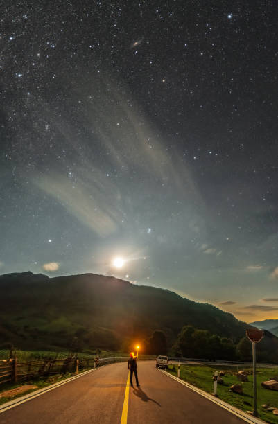istock Bright Milky Way Starry Sky in Mountainous Areas 2200765487
