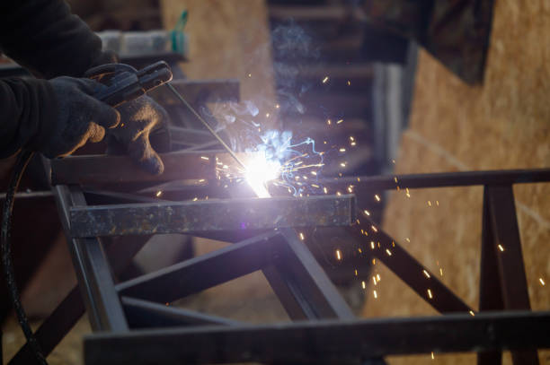 Welder is welding \