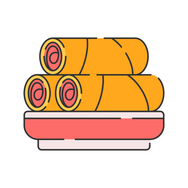 Spring Roll Wrap Graphics 10+ Spring Roll Wrapper Stock Illustrations, Royalty-Free Vector ...