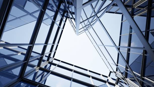 istock 3d rendering of modern architecture, Skyscraper corporate office building with glass window 2200775438