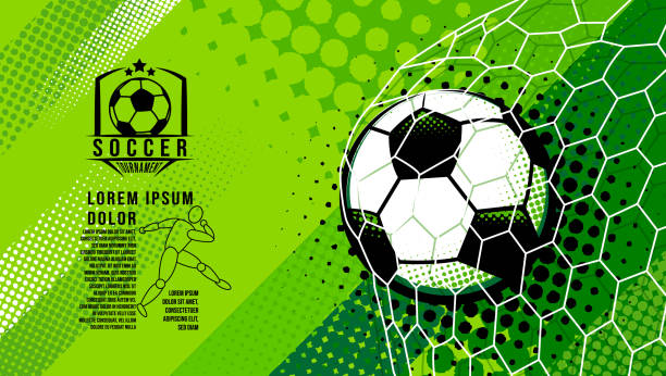 Soccer banner, Football template banner , Sport layout design, green theme Soccer banner, Football template banner , Sport layout design, green theme ,vector pics for football graphics stock illustrations