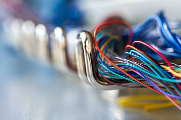 Sample of multi-core cable with protected wires