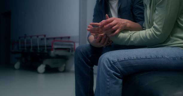 istock The patient's relatives are in the hospital corridor 2200785376