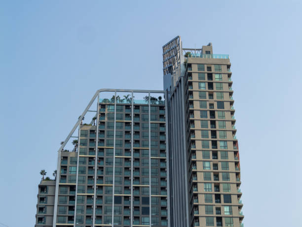 istock Modern high-rise architecture in urban environment skyscraper design cityscape view 2200789346