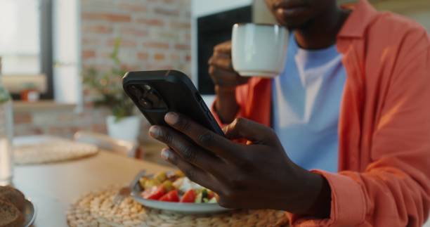 istock A man is having lunch at home 2200791440