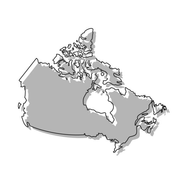 Canada map vector of the Canada map map of canada clear background stock illustrations