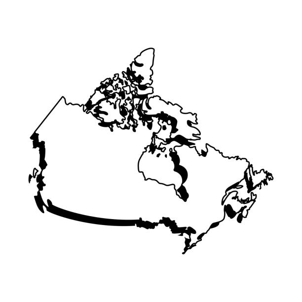 Canada map vector of the Canada map map of canada clear background stock illustrations