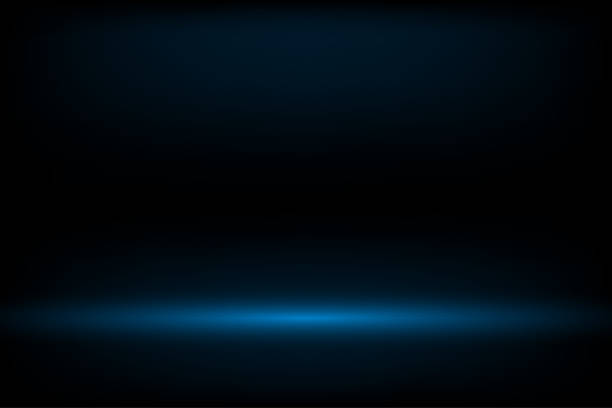 istock Horizontal Neon Laser lines of light on black color background 2200799226