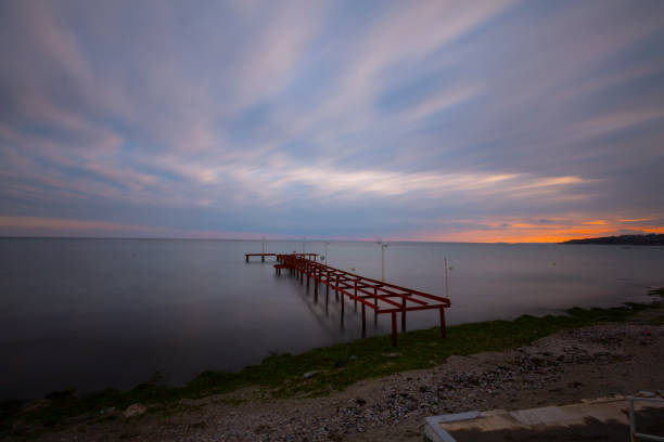 Buyukcekmece beach and lake, piers