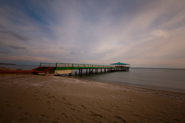 Buyukcekmece beach and lake, piers
