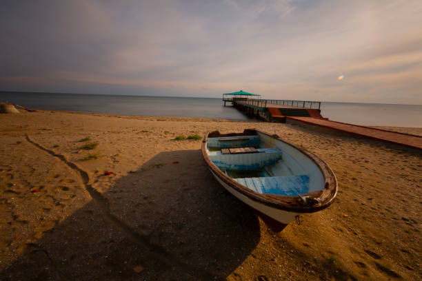 Buyukcekmece beach and lake, piers