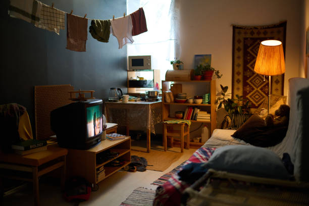 istock Cozy Living Room Interior with Warm Lighting and Decor 2200803761