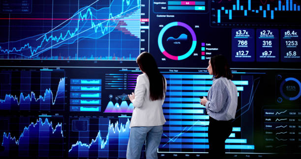 istock Female Businesswoman Analyzing Big Data 2200808231
