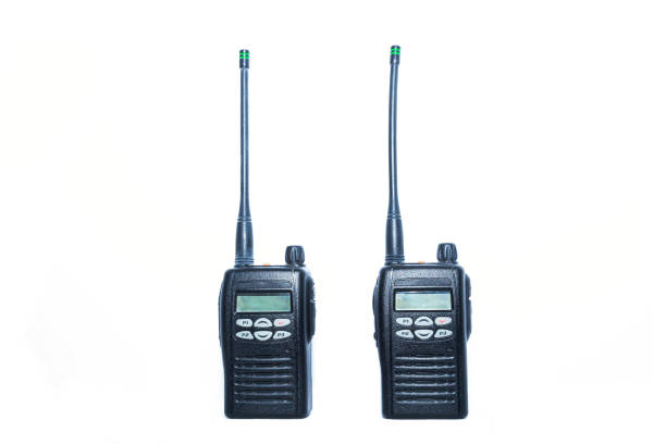 istock Two new handheld walkie-talkies isolated on white background. 2200814301