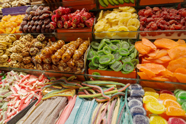 Turkish delight for sale at the Grand Bazaar, Istanbul, Turkey