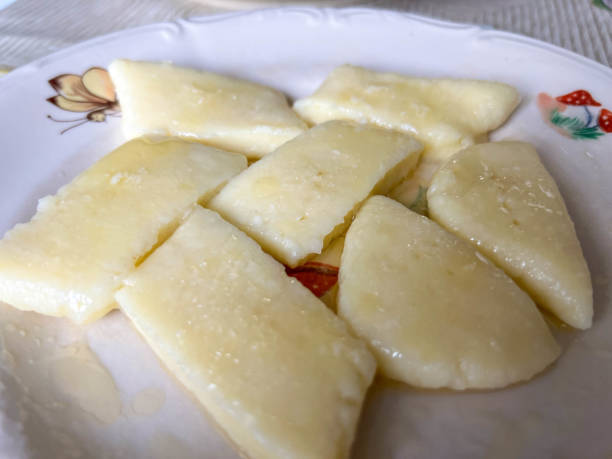 istock Kopytka or szagowki (Polish potato pasta similar to Italian gnocchi) prepared for a home-cooked dinner 2200818644