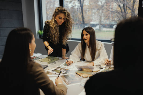 istock Women Architects Brainstorming in Modern Office 2200823445