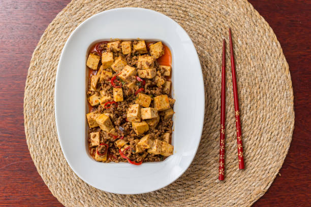 istock Chinese dish with tofu, chili pepper and minced meat 2200832376