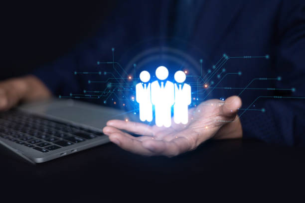 istock HR Business people use human resources effectively to find people who provide data management and marketing services for teamwork and professional use of technology. 2200835312