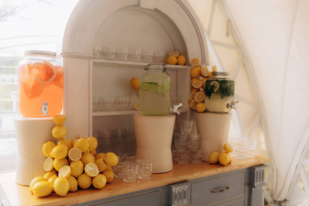 Fruit background of yellow Uzbek lemons