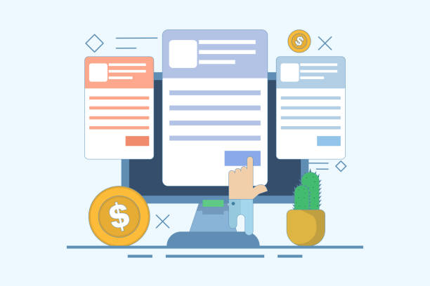 Concept of Selling online subscriptions, Selling products and services with subscription packages, Earn money online. Sell packages to increase revenue with website maintenance packages for clients. Concept of Selling online subscriptions, Selling products and services with subscription packages, Earn money online. Sell packages to increase revenue with website maintenance packages for clients. packaging and labeling services stock illustrations