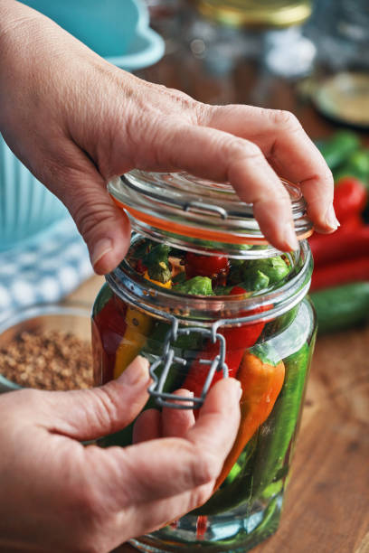 istock Fermented Foods - Preparing Fermented Mixed Chili Peppers 2200849534