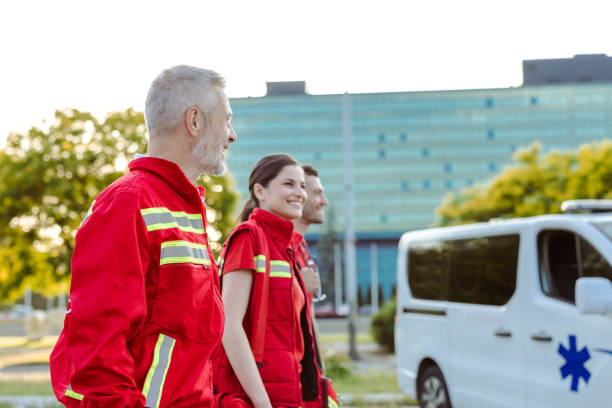 istock Happy group of paramedics 2200849835