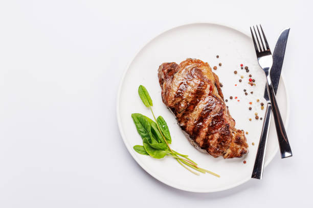 istock A perfectly cooked striploin steak with a juicy, tender texture 2200850847