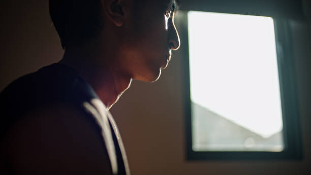 istock In silhouette of man contemplation. 2200850865
