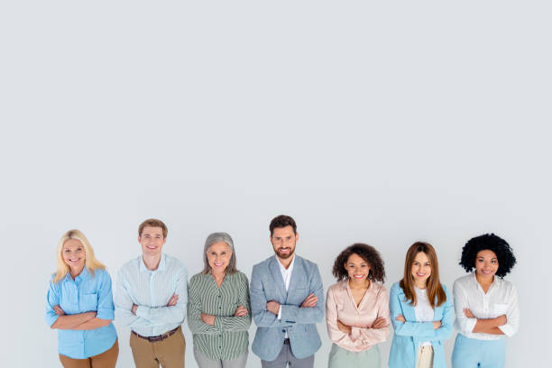 istock Diverse group of business professionals collaborating in a positive work environment 2200853247