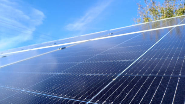 istock Close-up of solar panels surrounded by nature 2200859245