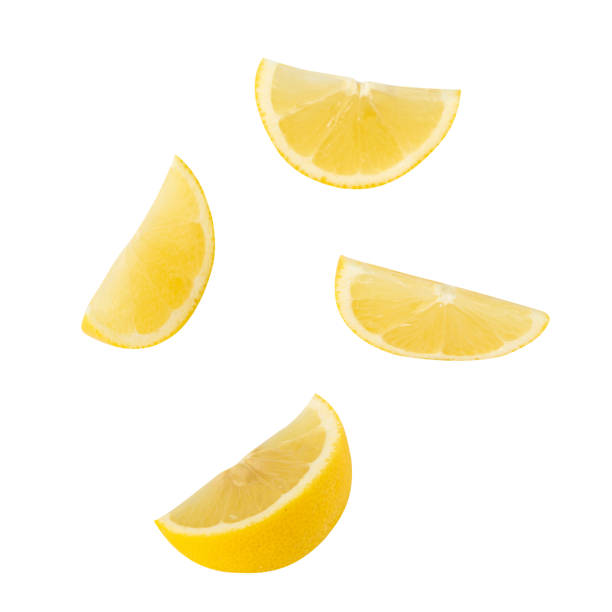 istock Lemon slices isolated on white background with clipping path, full depth of field 2200861886