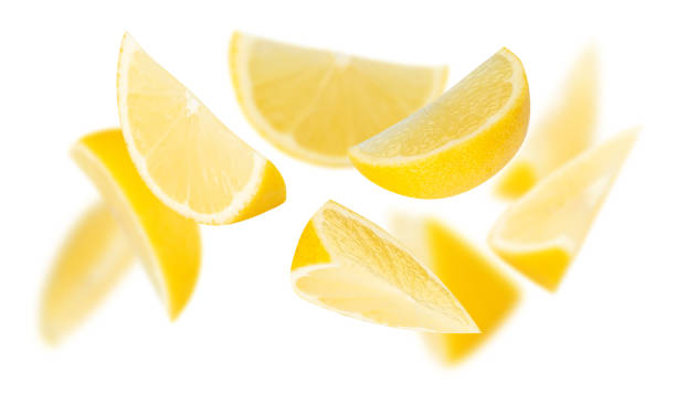 istock Falling Lemon isolated on white background with clipping path, full depth of field 2200862150