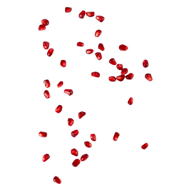 istock Falling Pomegranate seeds isolated on white background with clipping path, full depth of field 2200862412
