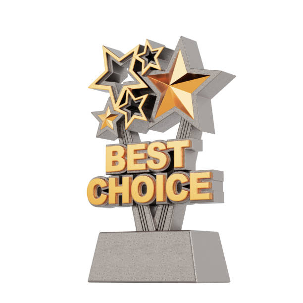 istock Golden Best Choice Business Award Trophy. 3d Rendering 2200870879