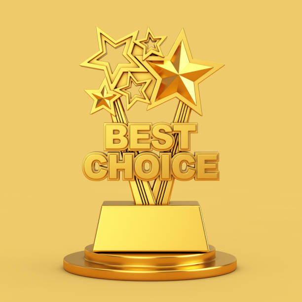 istock Golden Best Choice Business Award Trophy. 3d Rendering 2200870997