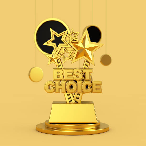 istock Golden Best Choice Business Award Trophy. 3d Rendering 2200871010