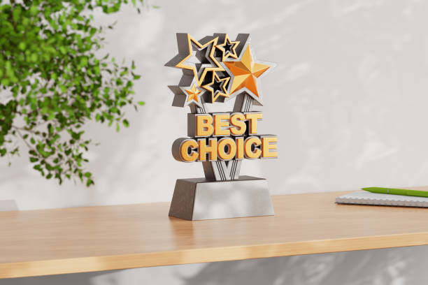 istock Golden Best Choice Business Award Trophy. 3d Rendering 2200871025