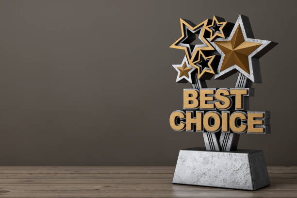 istock Golden Best Choice Business Award Trophy. 3d Rendering 2200871036