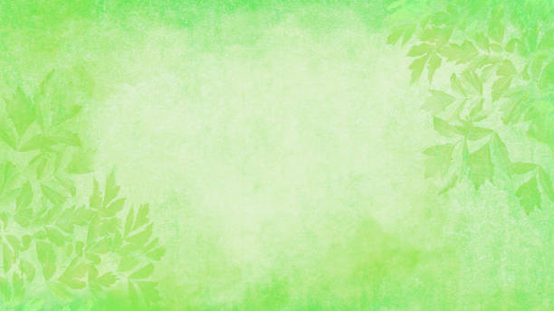 istock Watercolor Background with Leaves and Copy Space - Light Green 2200882220