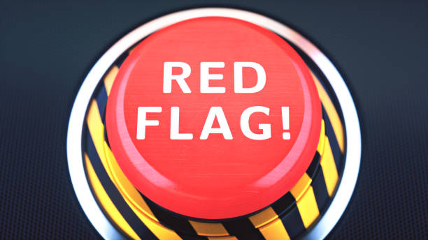 istock Industrial red push button design with the symbolic phrase 