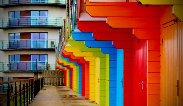 istock Colourful beach huts in Scarborough, North Yorkshire 2200897347
