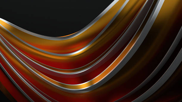 istock Silver line on gold band dark background luxury delicate modern art abstract background 2200902189