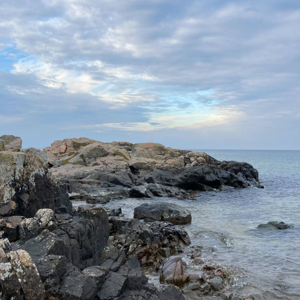 rocky coast of the Arctic Ocean without people nature background tourism travel in the north