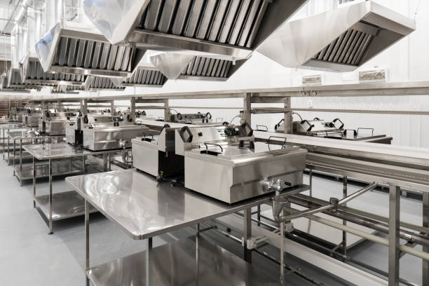 istock Conveyor belt in a food factory 2200904834