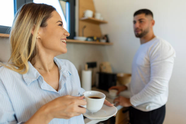istock Couple enjoying morning coffee 2200914938