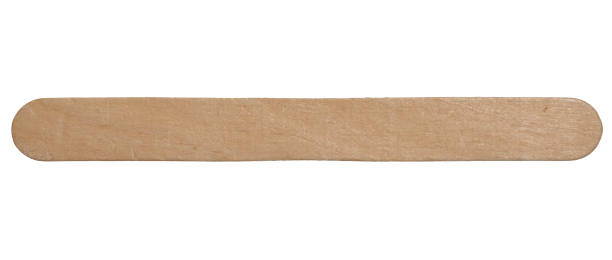 istock Wooden ice cream stick on isolated background, top view 2200918496