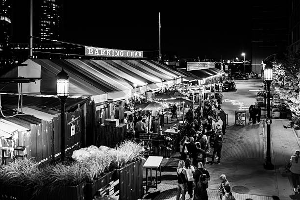 The famous restaurant Barking Crab.Located in Boston and Newport, the Barking Crab has become one of the citys best-loved meeting and eating spots