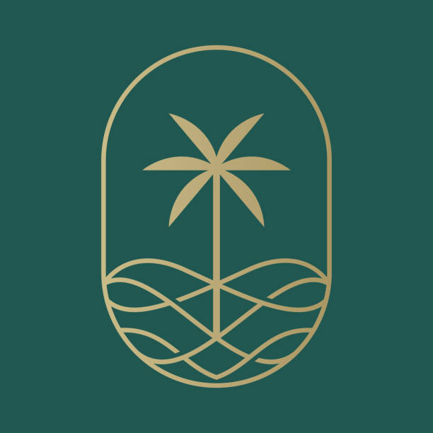 Elegant Palm Tree Logo Design with Minimalist and Tropical Elements for Vacation and Travel Brands