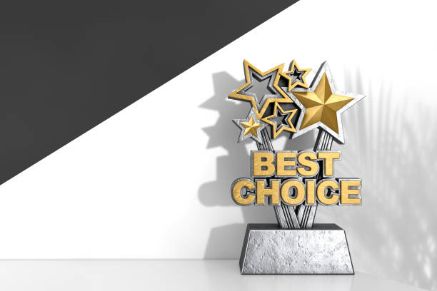 istock Golden Best Choice Business Award Trophy. 3d Rendering 2200957616